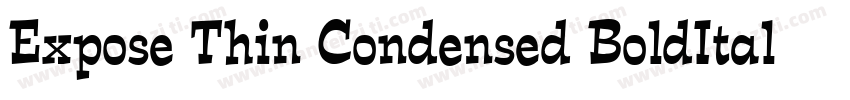 Expose Thin Condensed BoldItalic字体转换